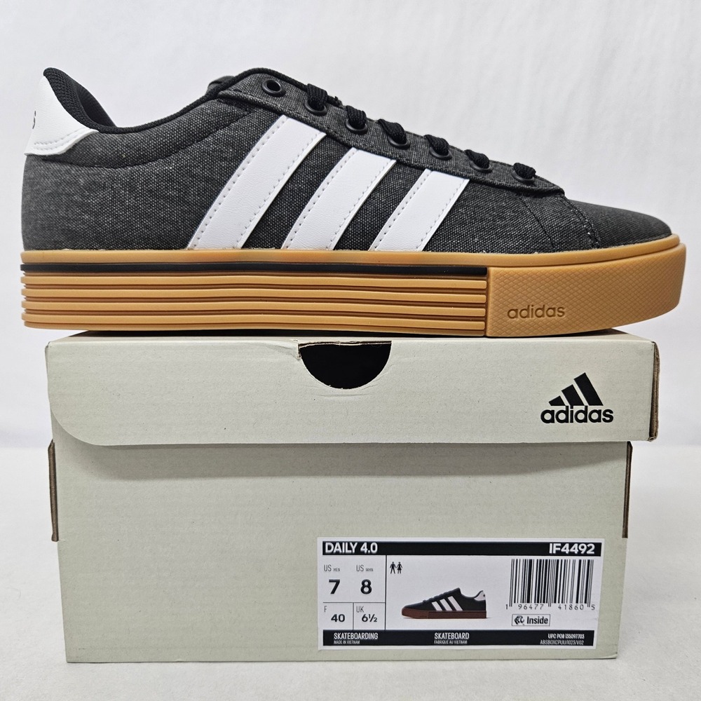 Adidas Daily 4.0 Skateboarding Shoes IF4492 Gray White Gum Women's Size‎ 8